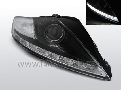 Přední světla Devil Eyes s LED Ford Mondeo 07-10 černá