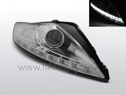 Přední světla Devil Eyes s LED Ford Mondeo 07-10 chrom