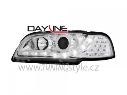 Přední světla Devil Eyes Volvo S40/V40 96-00 chrom LED blinkr