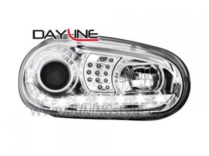 Přední světla Devil Eyes VW Golf IV 97-06  chrom