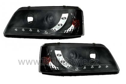 Přední světla Devil Eyes VW T5 černé