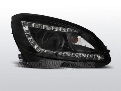 Přední světla Devil Eyes xenon D1S Mercedes-Benz W204 07-10 černá