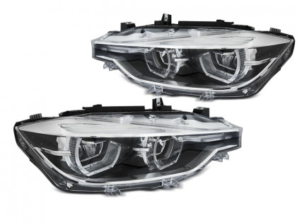 Přední světla full LED 3D Angel Eyes DRL BMW 3 F30/F31 10-15 černá