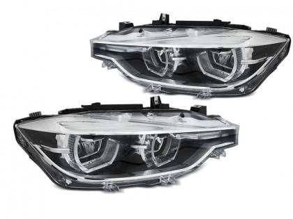 Přední světla full LED 3D Angel Eyes DRL BMW 3 F30/F31 LCU 15-18 černá