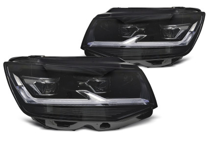 Přední světla Full LED, denní svícení, pro VW T6 2015-2019, černá