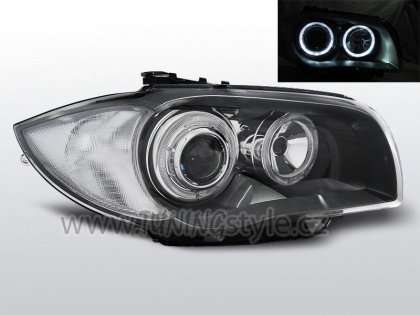 Přední světla LED Angel Eyes BMW 1 E81/E87 04-07 šedá