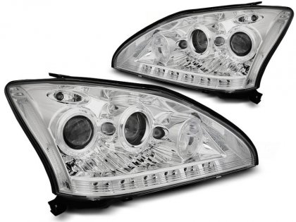 Přední světla LED Lexus RX 330/350 03-08 chrom