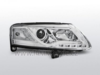 Přední světla LED RL TubeLights D2S xenon Audi A6 4F 04-08 chrom