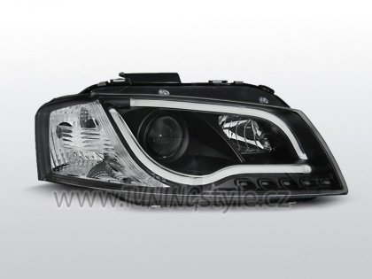 Přední světla LED TubeLights Audi A3 8P 03-08 černá