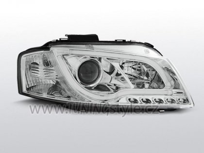 Přední světla LED TubeLights Audi A3 8P 03-08 chrom