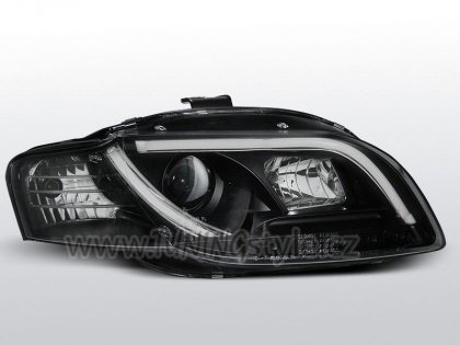 Přední světla LED TubeLights Audi A4 B7 04-08 černá