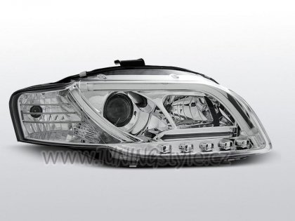 Přední světla LED TubeLights Audi A4 B7 04-08 chrom