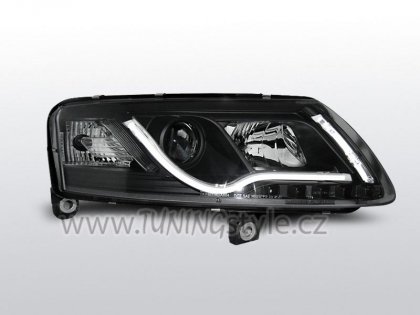 Přední světla LED TubeLights Audi A6 C6 4F 04-08 černá