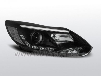 Přední světla LED TubeLights Ford Focus 3 11- černá