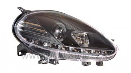 Přední světla s denními světly Fiat Punto EVO 09- černé RL
