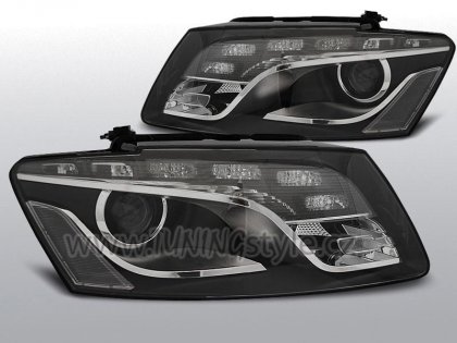 Přední světla s LED denními světly AUDI Q5 08-12 černá