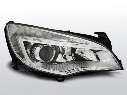 Přední světla s LED denními světly Opel Astra J 10- chrom