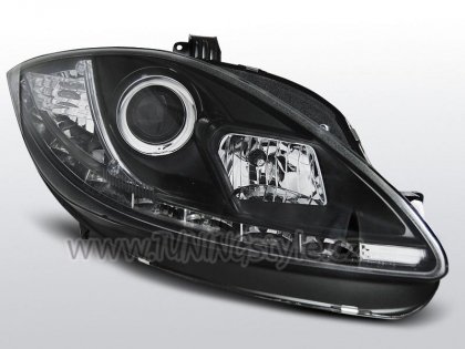 Přední světla s LED denními světly Seat Leon/Altea/Toledo 1P 09-13 černá