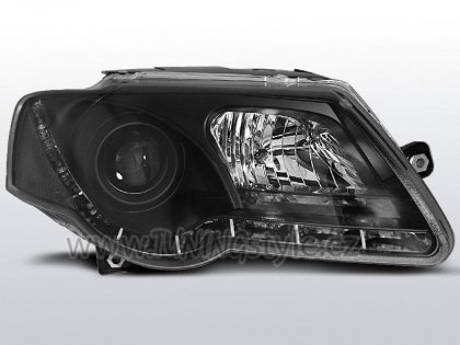Přední světla s LED denními světly VW Passat 3C 05-10 černá