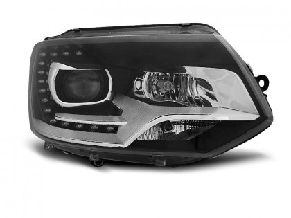 Přední světla s LED denními světly VW T5 10-15 xenon look chrom-černá