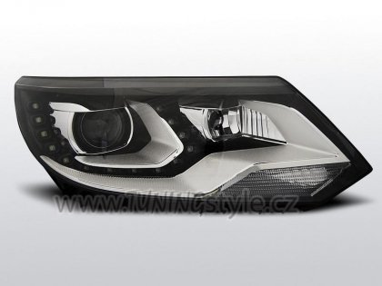 Přední světla s LED denními světly VW Tiguan 11- černá