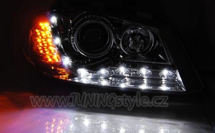 Přední světla s LED Ibiza 6L 02-08 chrom