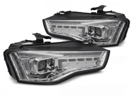 Přední světla s LED, LED blinkr AUDI A5 xenon 2011-2016 chromová