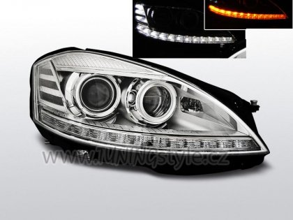 Přední světla s LED Mercedes-Benz S W221 AFS 05-08 chromová