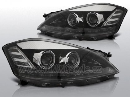 Přední světla s LED Mercedes-Benz S W221 AFS D1S xenon 05-09 černá