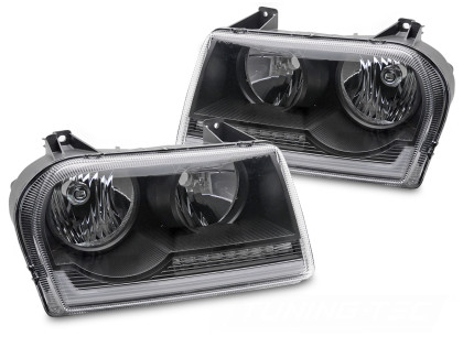 Přední světla s LED pro CHRYSLER 300 2005-2008 černá