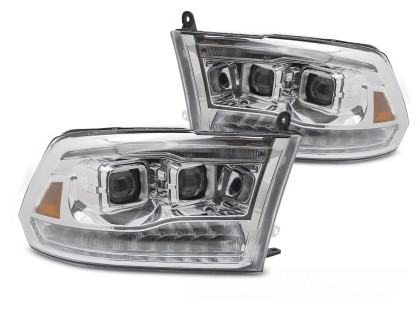 Přední světla s LED pro DODGE RAM 2009-2018 double chromová