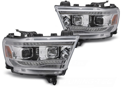 Přední světla s LED pro DODGE RAM 2019-2022 chromová