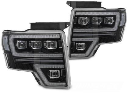 Přední světla s LED pro Ford F150 MK12 2008-2014 černá