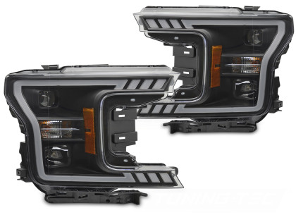 Přední světla s LED pro FORD F150 MK13 2017-2020 černá