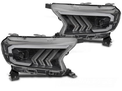 Přední světla s LED pro FORD RANGER V 2016-2022 černá