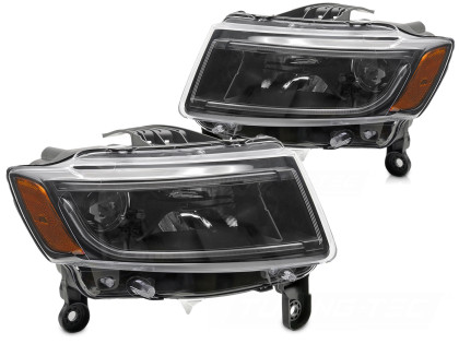 Přední světla s LED pro JEEP GRAND CHEROKEE 2014-2016 černá
