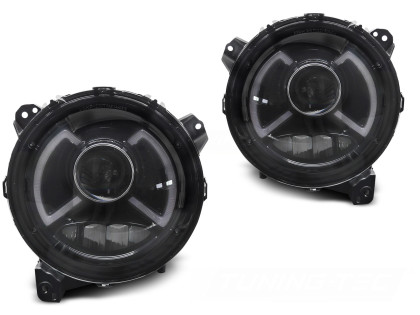 Přední světla s LED pro JEEP WRANGLER JL 2018-2023 černá