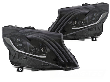Přední světla s LED pro Mercedes-Benz V W447 2013-2017 černá