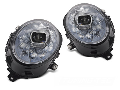 Přední světla s LED pro MINI F54 F55 F56 2014-2021 chromová