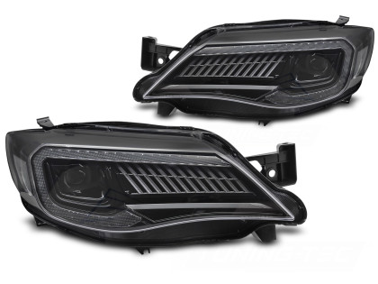 Přední světla s LED pro SUBARU WRX 2008-2014 černá