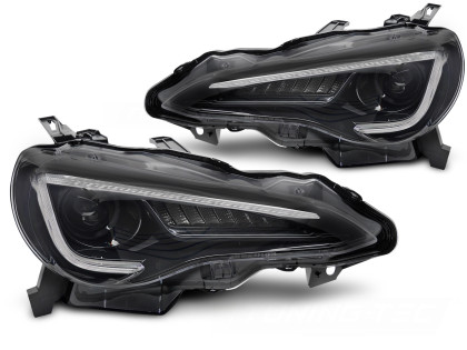 Přední světla s LED pro TOYOTA GT86 2012-2021 černá