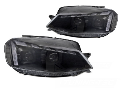 Přední světla s LED pro VW Golf 7 2017-2019 černá