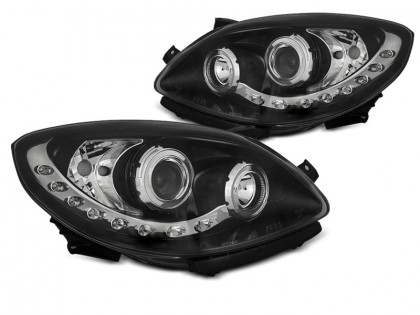 Přední světla s LED Renault Twingo II 07-11 černá 