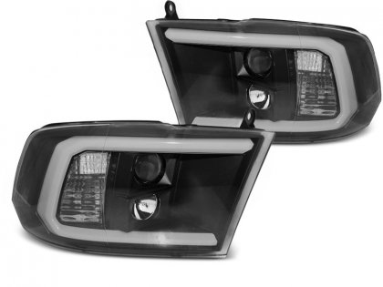 Přední světla s LED TUBE Dodge Ram 09-18 černá