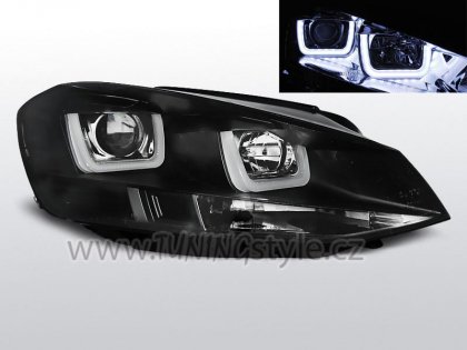Přední světla U-LED BAR denní světla VW Golf 7 12- černá