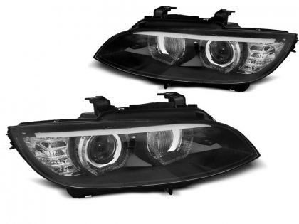 Přední světla xenon D1S 3D LED angel eyes BMW E92/E93 06-10 černá