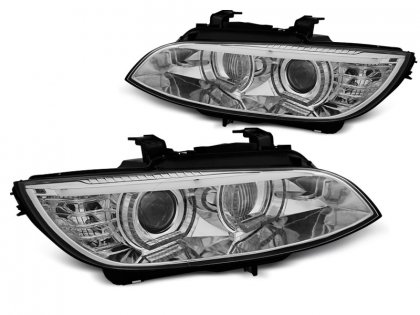 Přední světla xenon D1S 3D LED angel eyes BMW E92/E93 06-10 chromová