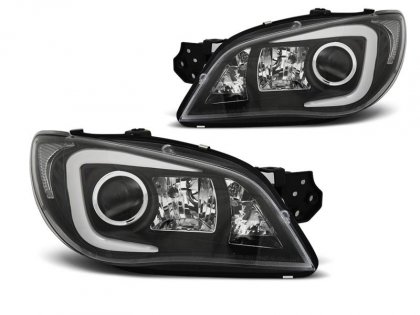 Přední světla Xenon D2S LED TubeLight Subaru Impreza II GD 06-07 černá