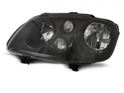 Přední světlo čiré černé levé VW TOURAN 03-06