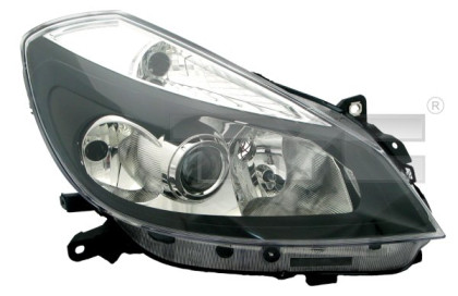 Přední světlo levé - RENAULT CLIO III 2005-2009 černé bez motorku